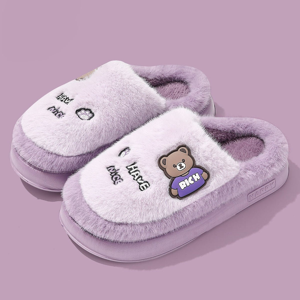 Black Bear Slippers - Cozy Winter Footwear | DEEDAR - shop_name