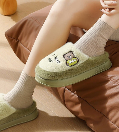 Black Bear Slippers - Cozy Winter Footwear | DEEDAR - shop_name