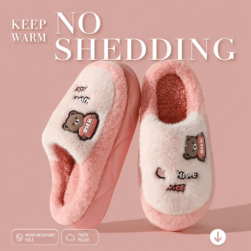Black Bear Slippers - Cozy Winter Footwear | DEEDAR - shop_name