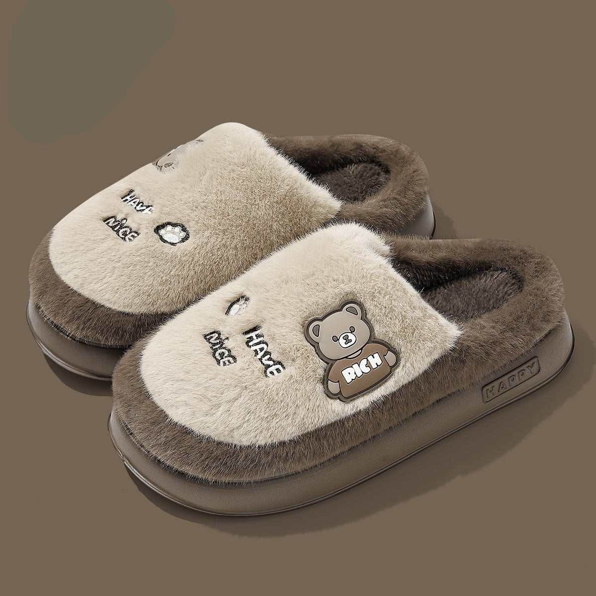Black Bear Slippers - Cozy Winter Footwear | DEEDAR - shop_name