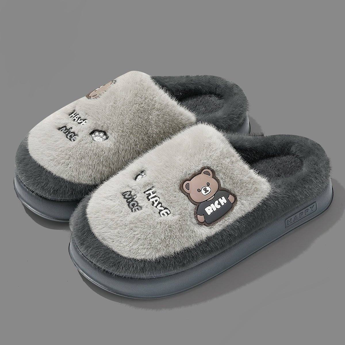 Black Bear Slippers - Cozy Winter Footwear | DEEDAR - shop_name