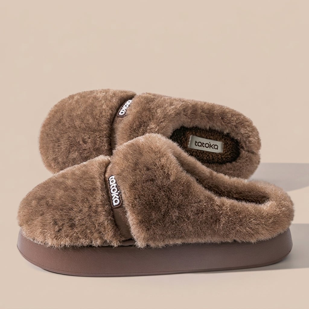 Plush Cotton Slippers Winter Indoor Non-Slip (Unisex) - shop_name