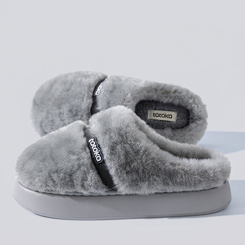 Plush Cotton Slippers Winter Indoor Non-Slip (Unisex) - shop_name