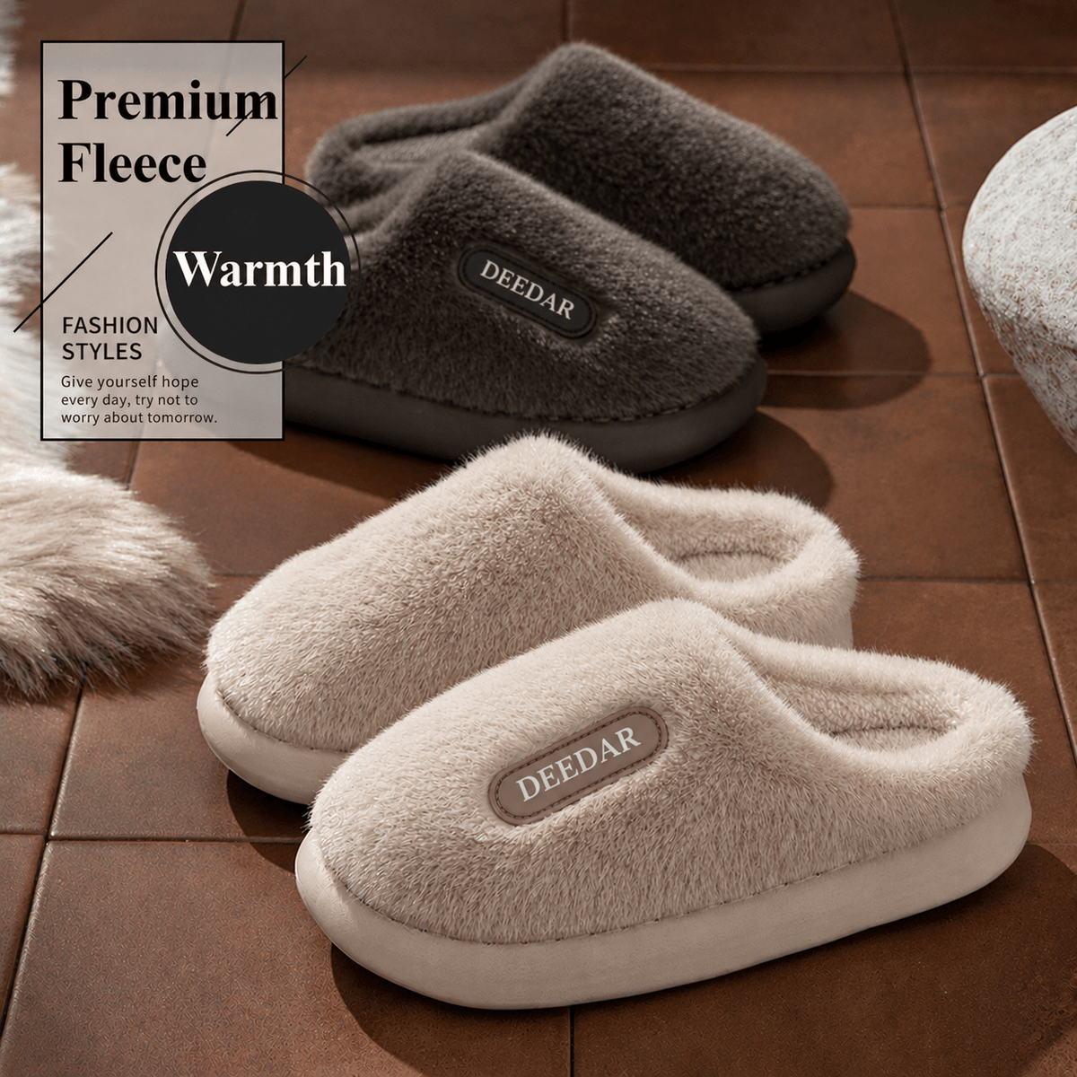 Winter Warm Plush Slippers for Women - shop_name