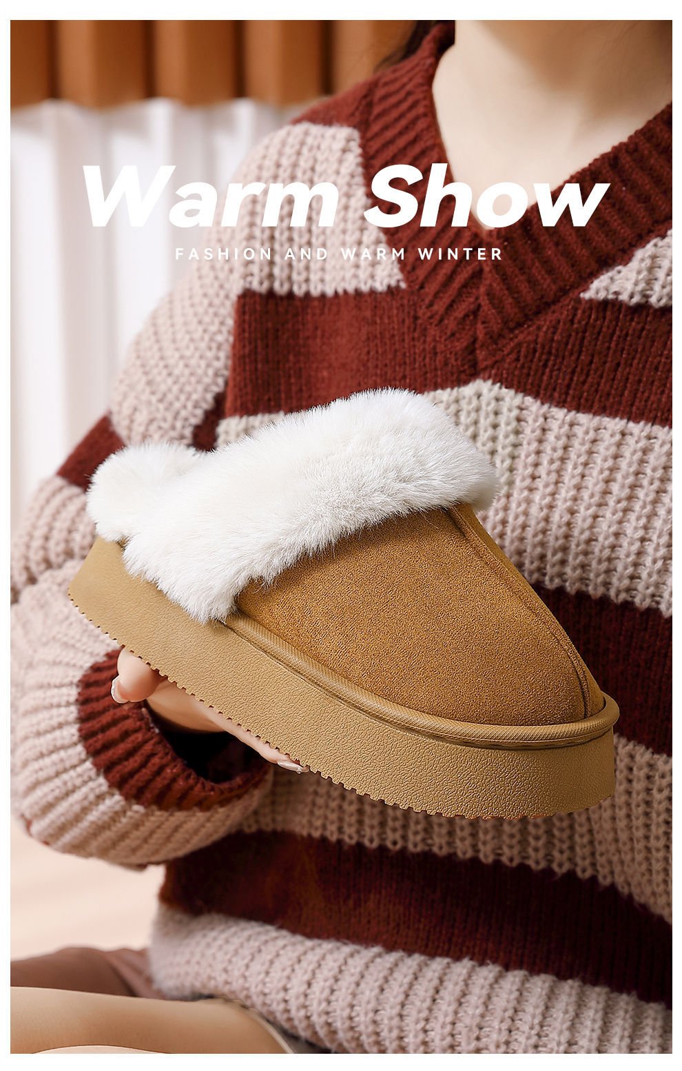 Winter Warmth Plush Slippers Unisex - shop_name