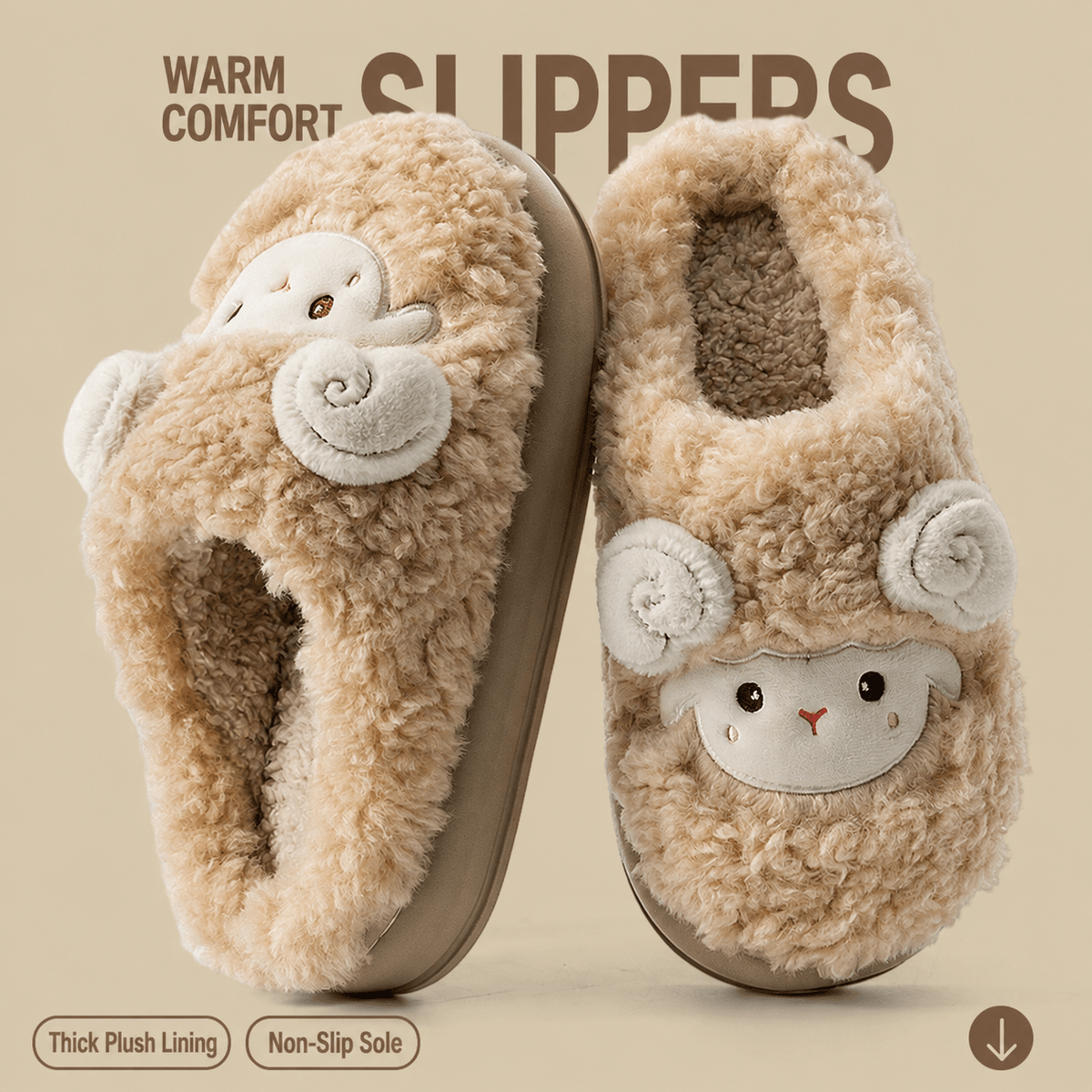 Women's Warm Plush Home Slippers - shop_name