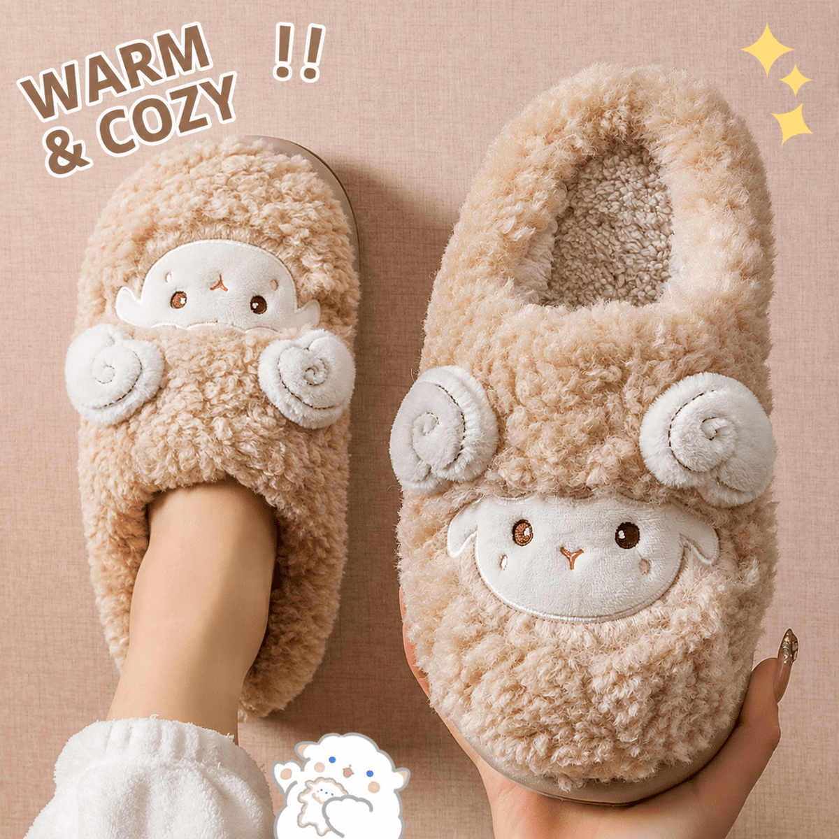 Women's Warm Plush Home Slippers - shop_name